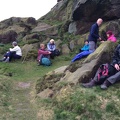 Lunch at the North side of Almscliffe Crag