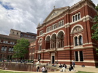 Relaxing in the courtyard at the V&amp;A